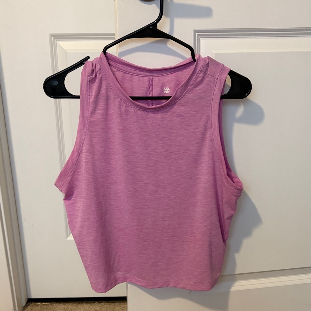 All in Motion Lavender Cropped Muscle Tank
